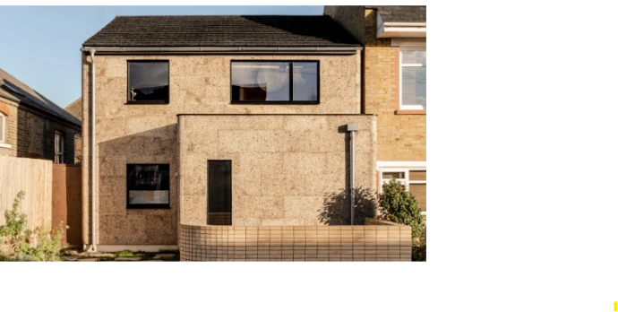 Expanded cork insulation exterior on renovated London house