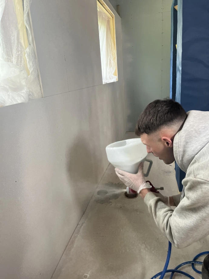 Isolocork spray cork exterior application in Livingston, Scotland